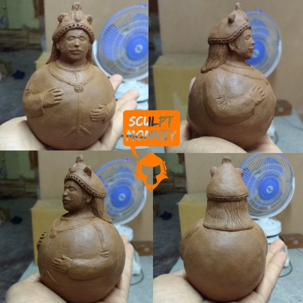 Swaying Tanjore doll - Attempt1 sculpt