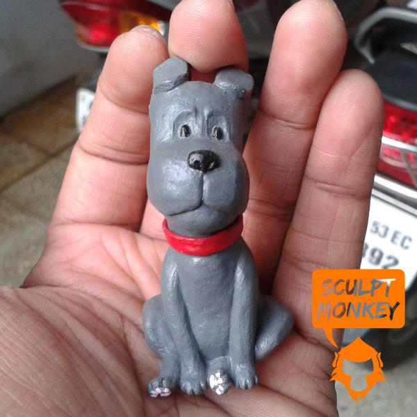 Curious Puppy Figurine - Paint Test