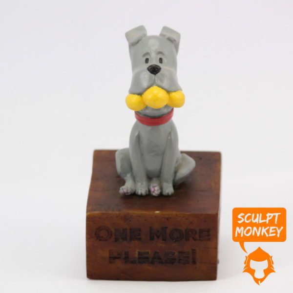 Playful Puppy Figurine Front View