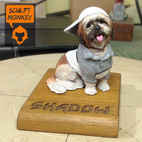 Shadow Shih tzu dog figurine - beauty shot full