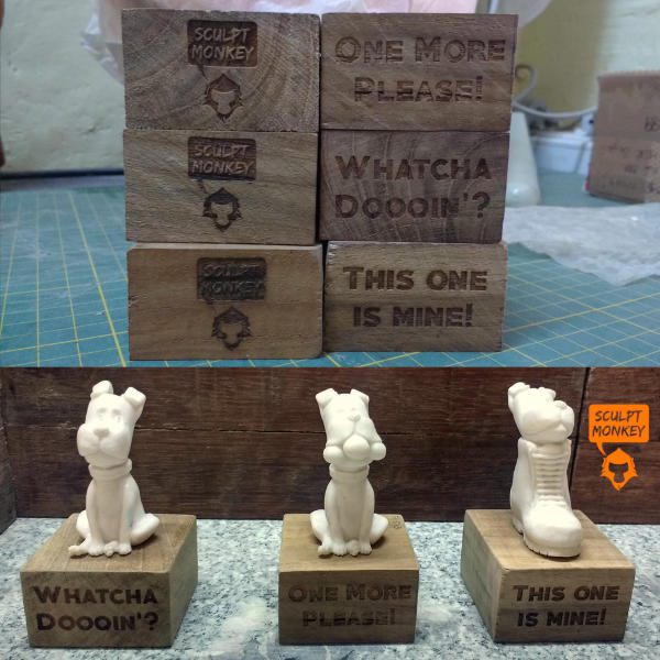 Puppy Figurine - Wood Bases