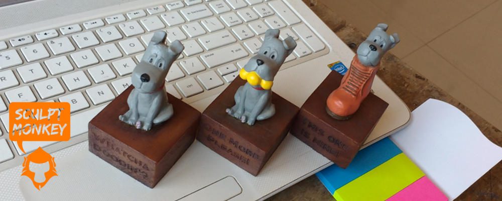 Puppy Figurines - Size ref Laptop