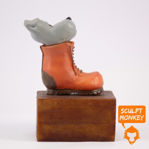 Comfortable Puppy Figurine - Side View