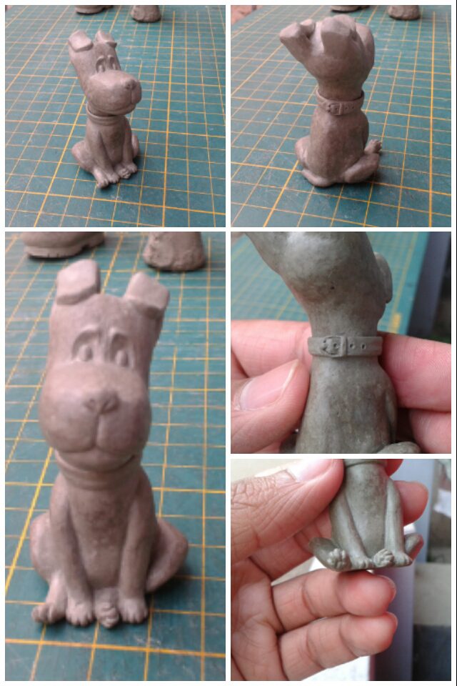 Curious Puppy Figurine - Clay WIP