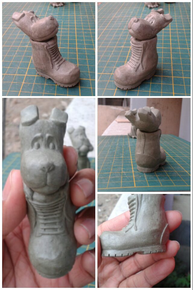 Comfortable Puppy Figurine - Clay WIP