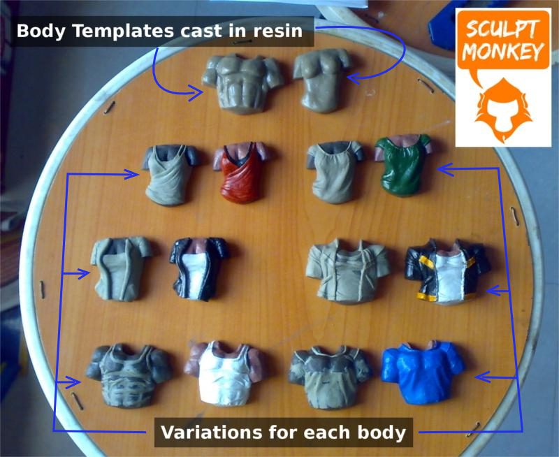 BSFM Making WIP process casts sculpt iterations