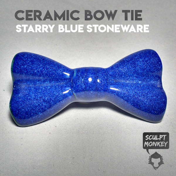 Starry Blue Stoneware - Ceramic Bow Tie