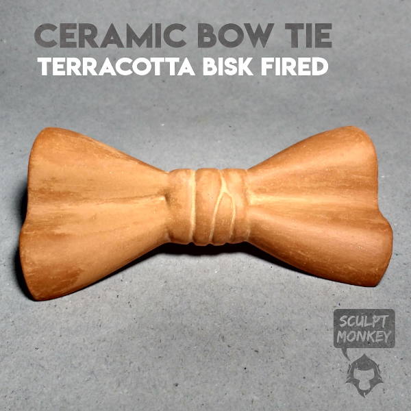 Terracotta Bisk Fired - Ceramic Bow Tie