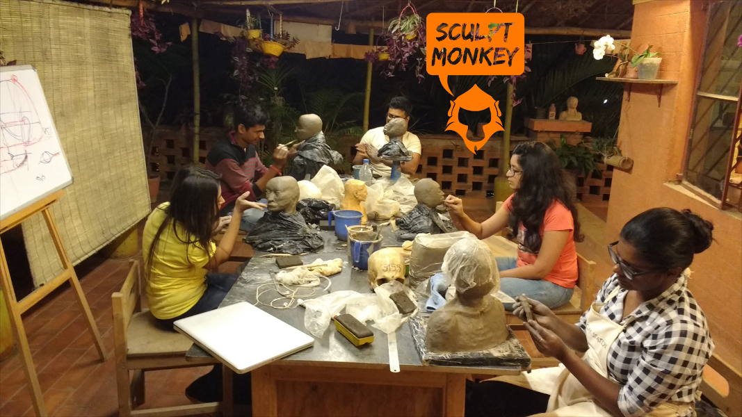 Student Work - Sculpting Class in progress