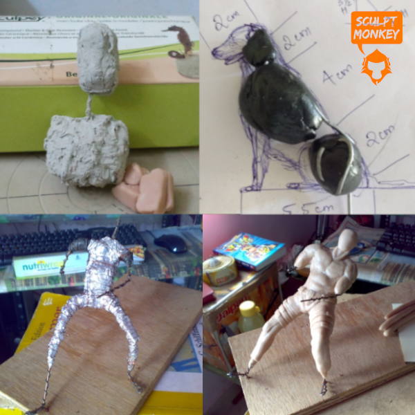 Making armature for Polymer Clay statues